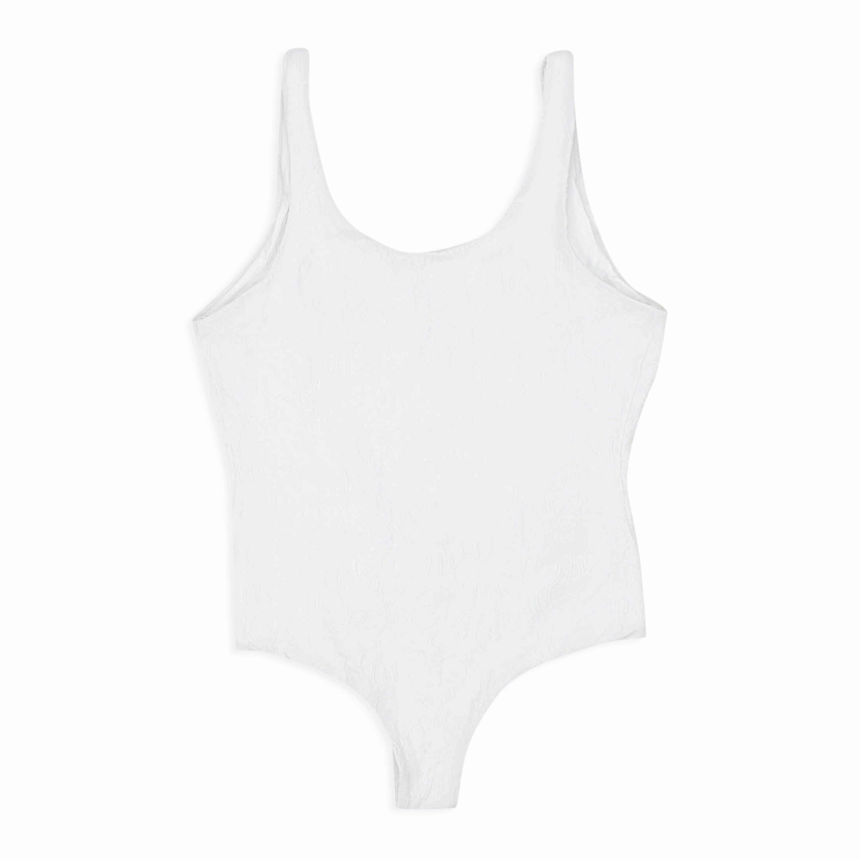 REINA OLGA FOR A RAINY DAY WHITE ONE-PIECE