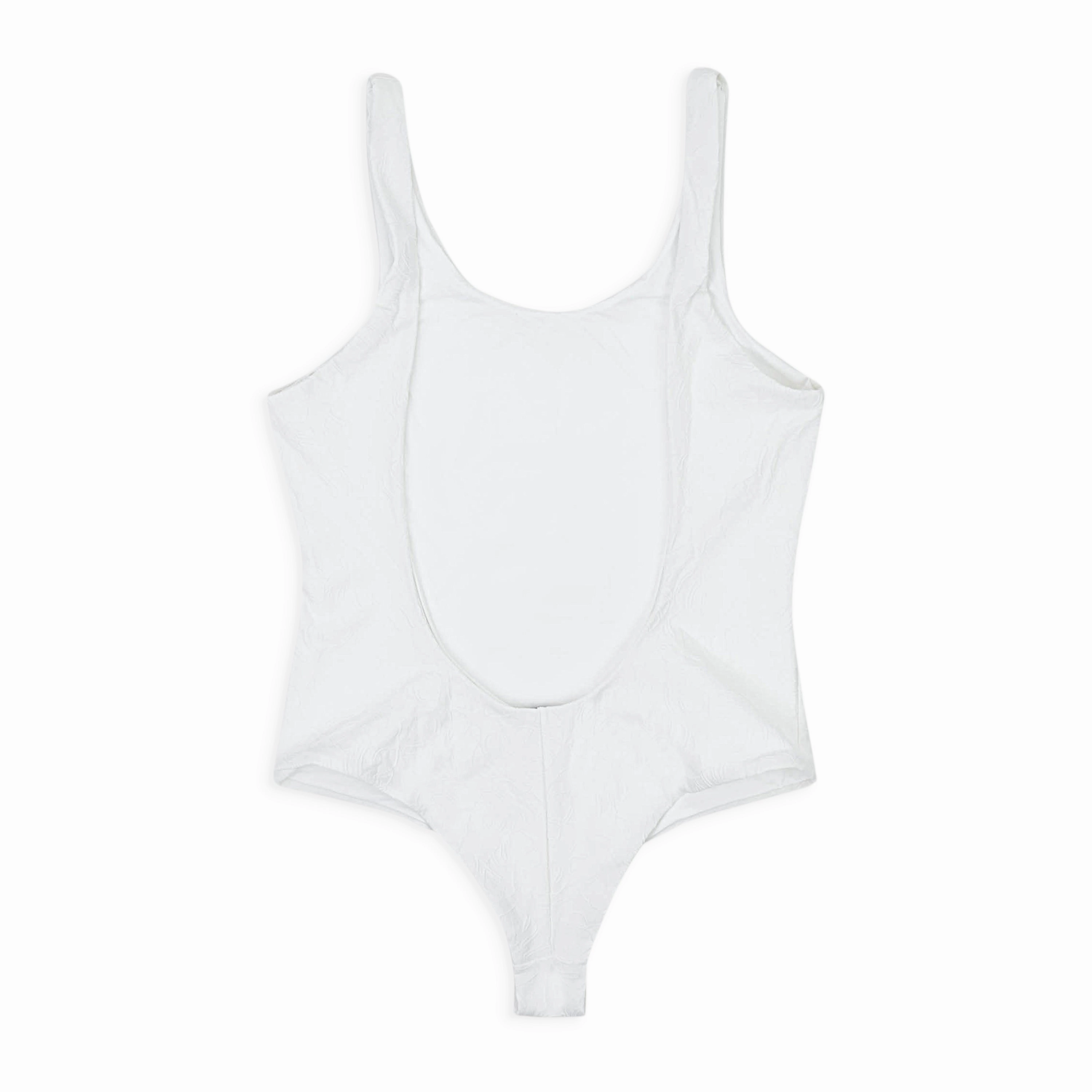 REINA OLGA FOR A RAINY DAY WHITE ONE-PIECE