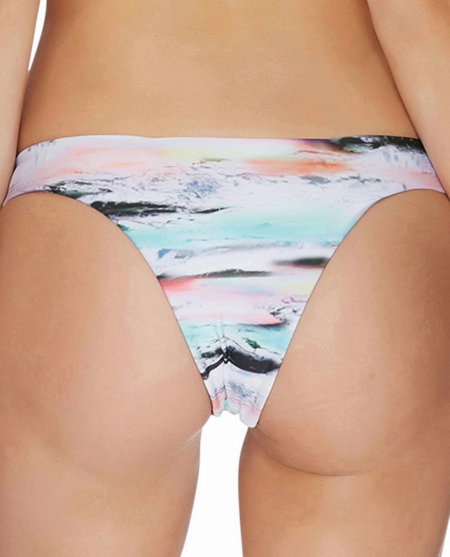 Reversible Cheeky Bikini Bottom In Mod Wave