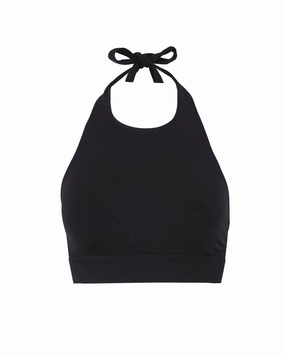 REVITALISED Halterneck Top | Black