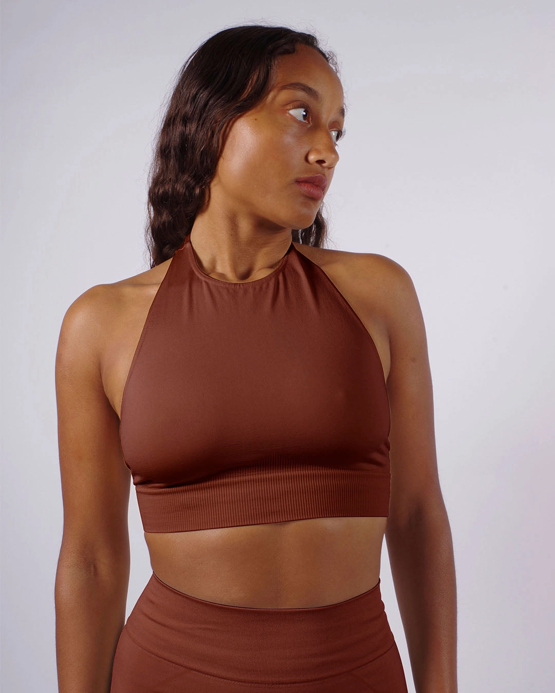 REVITALISED Halterneck Top | Maroon