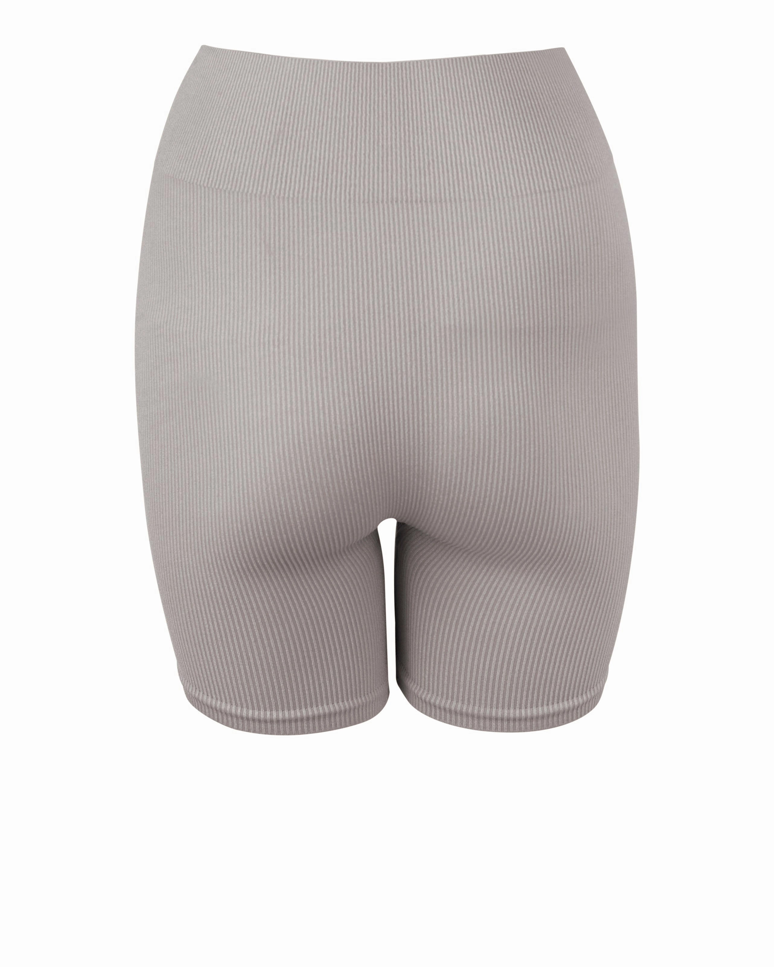RIBBED COMPOSED Shorts | Taupe