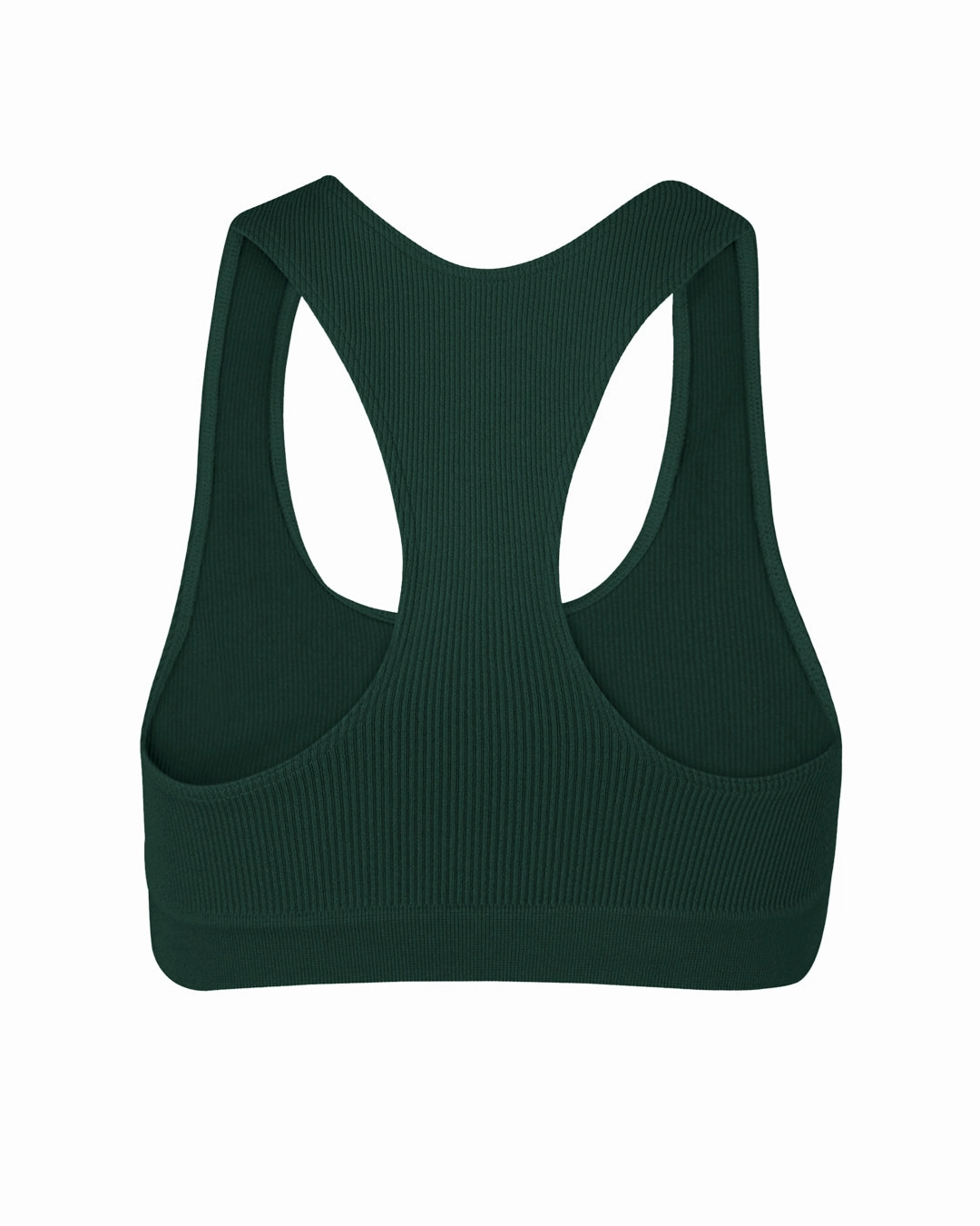 RIBBED ELATED Bra Top | Dark Green