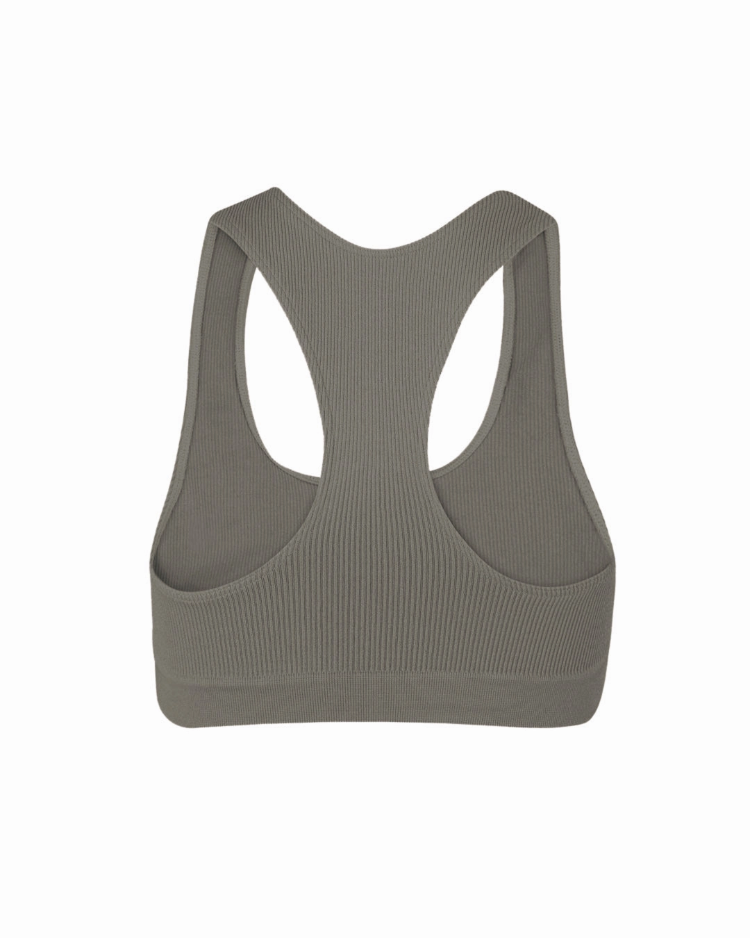 RIBBED ELATED Bra Top | Muddy Grey