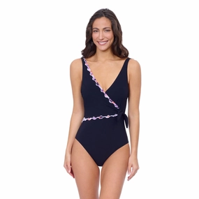 Riga Tricolore V Neck Surplice One Piece
