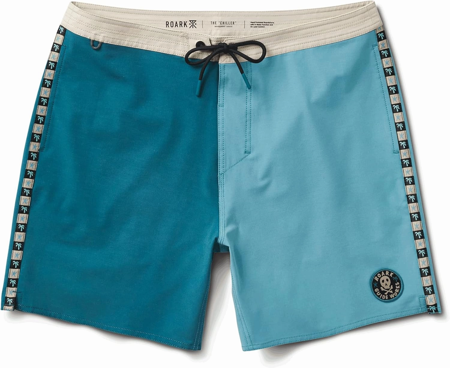 Roark Chiller Men's Swim Trunks C Quick-Dry Boardshorts with 4-Way Stretch, Hemp Blend Fabric, Pockets & Adjustable Waist