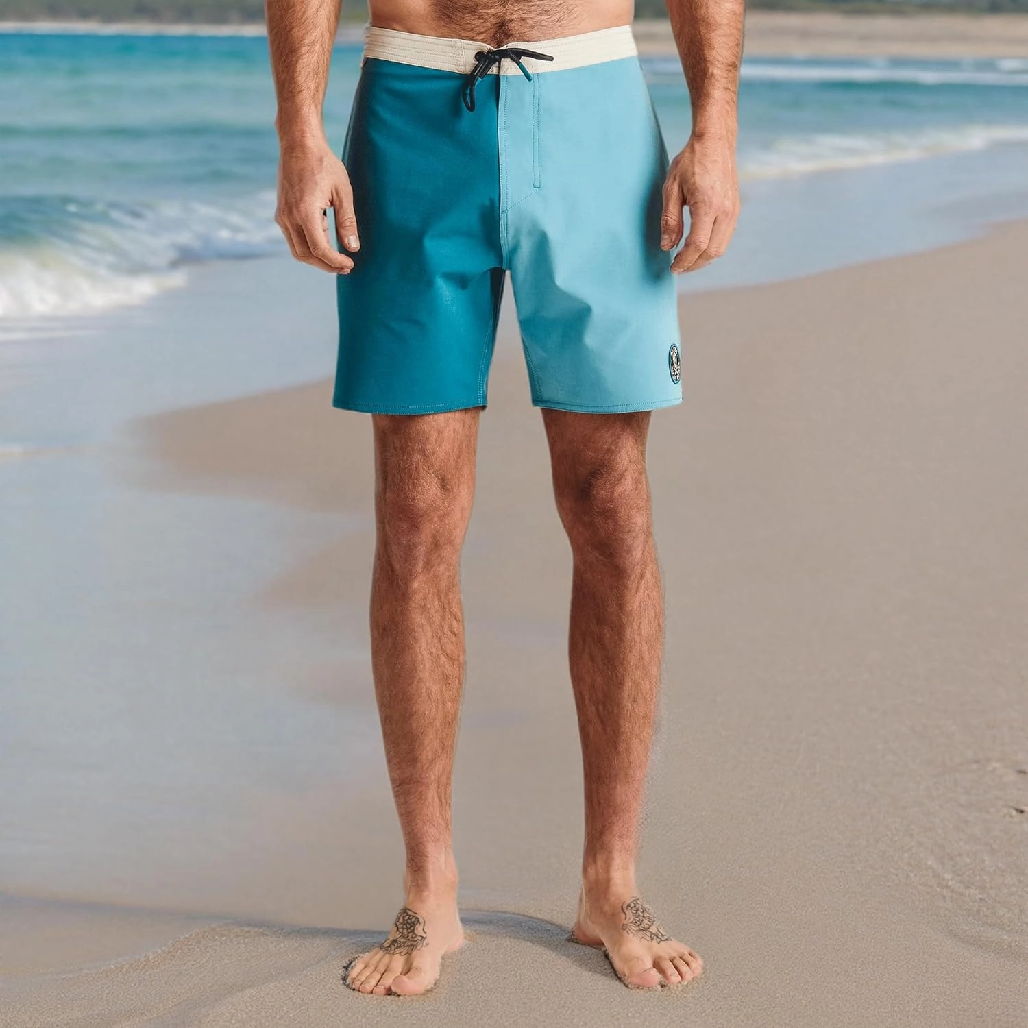 Roark Chiller Men's Swim Trunks C Quick-Dry Boardshorts with 4-Way Stretch, Hemp Blend Fabric, Pockets & Adjustable Waist