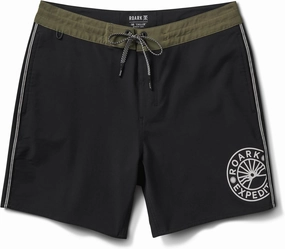 Roark Chiller Men's Swim Trunks C Quick-Dry Boardshorts with 4-Way Stretch, Hemp Blend Fabric, Pockets & Adjustable Waist