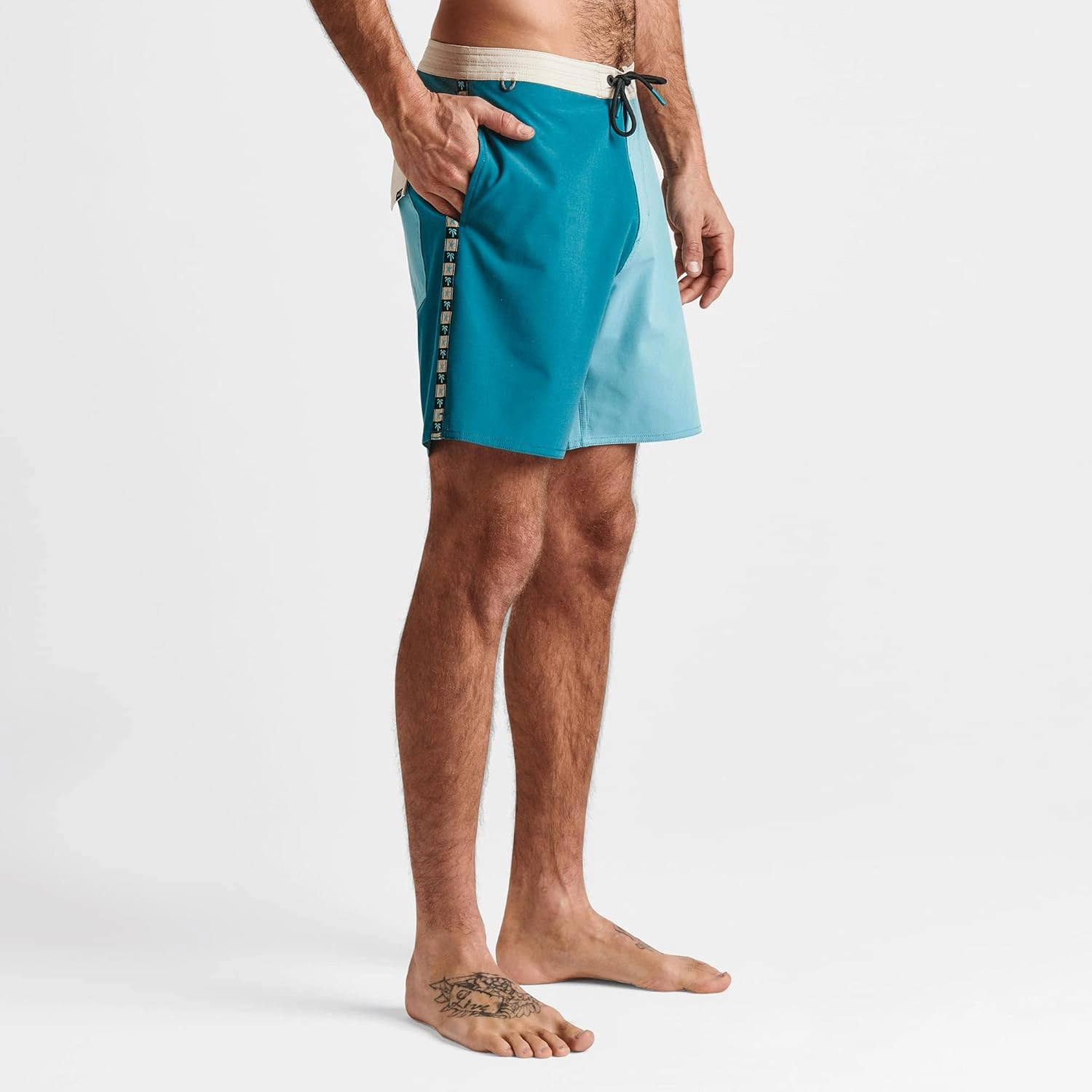 Roark Chiller Men's Swim Trunks C Quick-Dry Boardshorts with 4-Way Stretch, Hemp Blend Fabric, Pockets & Adjustable Waist