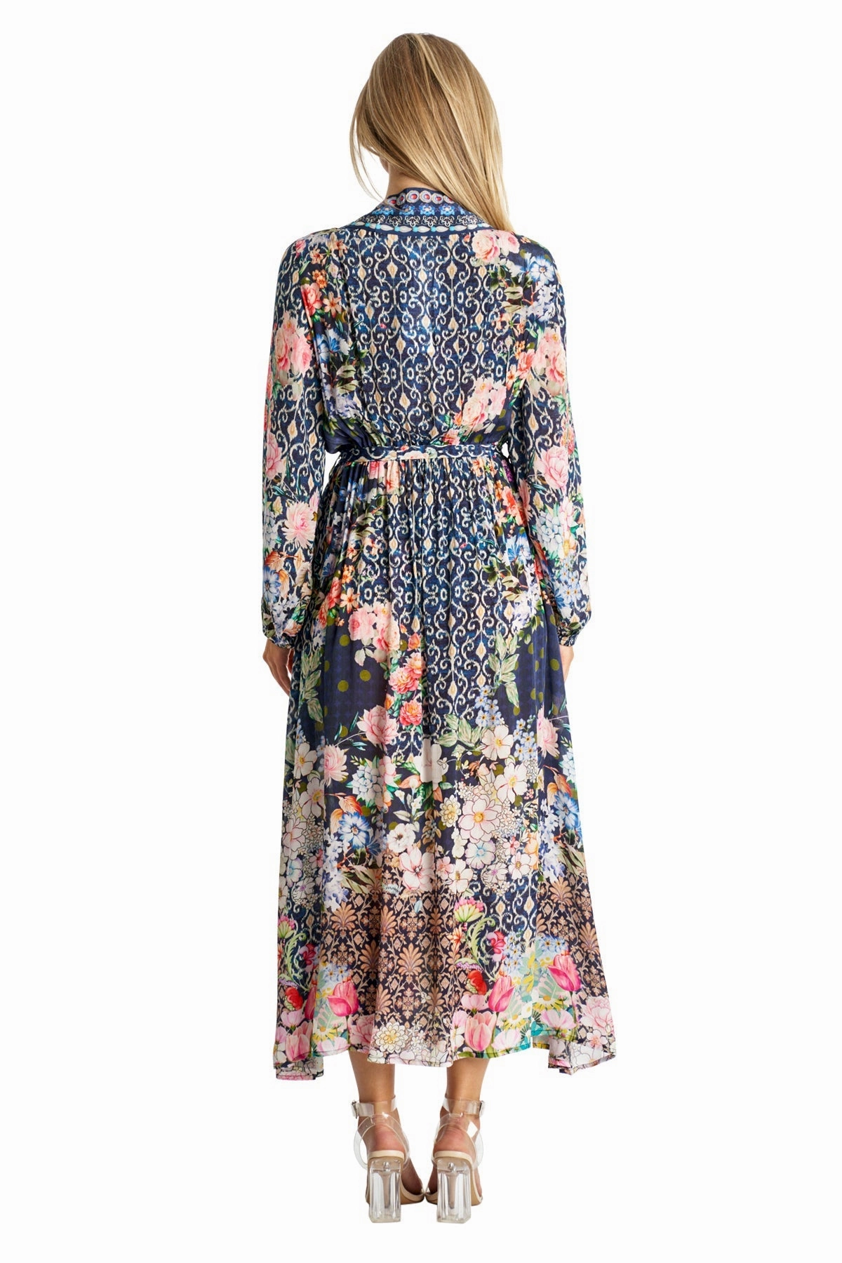 Rosalind Wrap 2 Way Sleeve Maxi Dress