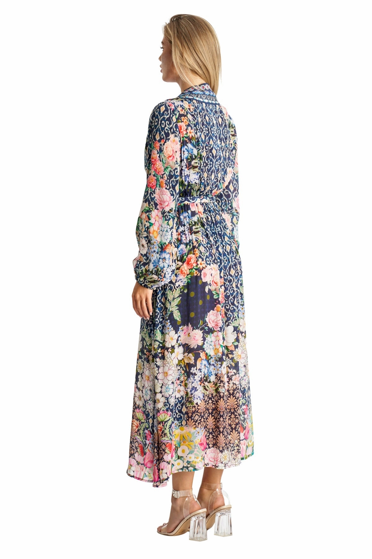 Rosalind Wrap 2 Way Sleeve Maxi Dress