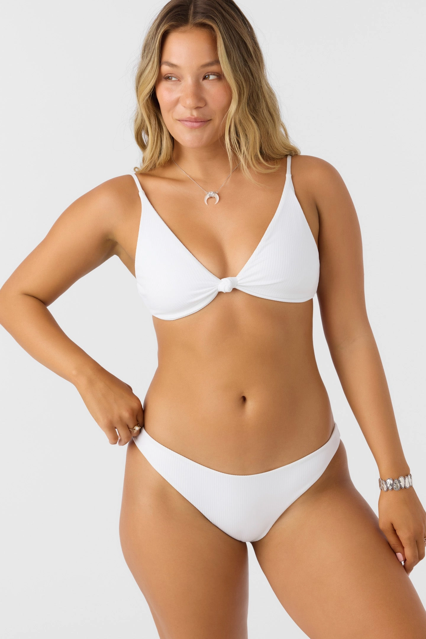 SALTWATER SOLIDS RIB PISMO BRALETTE TOP
