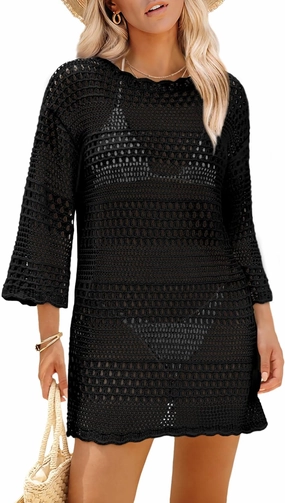 SAMPEEL Swimsuit Coverup for Women Beach Vacation Clothes Bathing Suit Cover Up Crochet Dresses Summer Cruise Outfits 2025