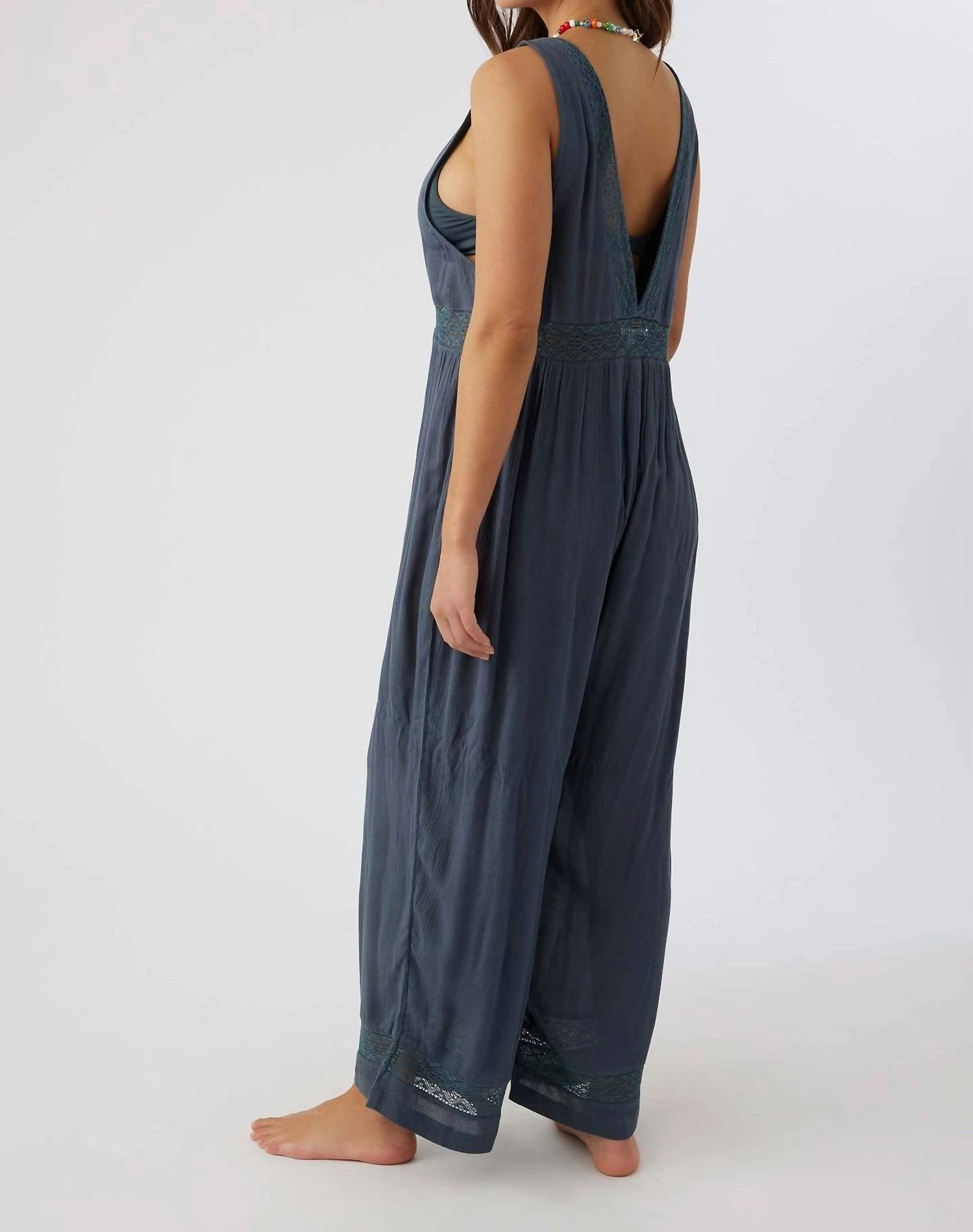 Sandie Jumpsuit Coverup In Deep Grey