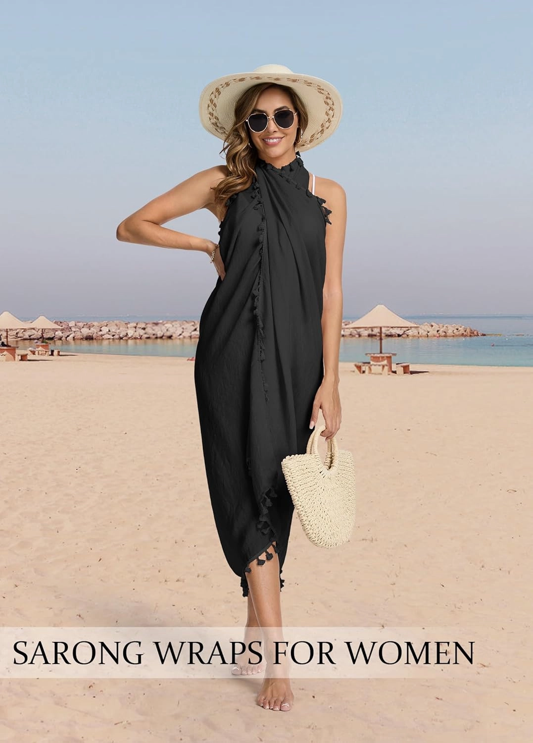Sarong Wraps for Women Beach Cover Ups Swimsuit Coverup Bathing Suit Cover Up Swimwear Bikini Swim Skirt
