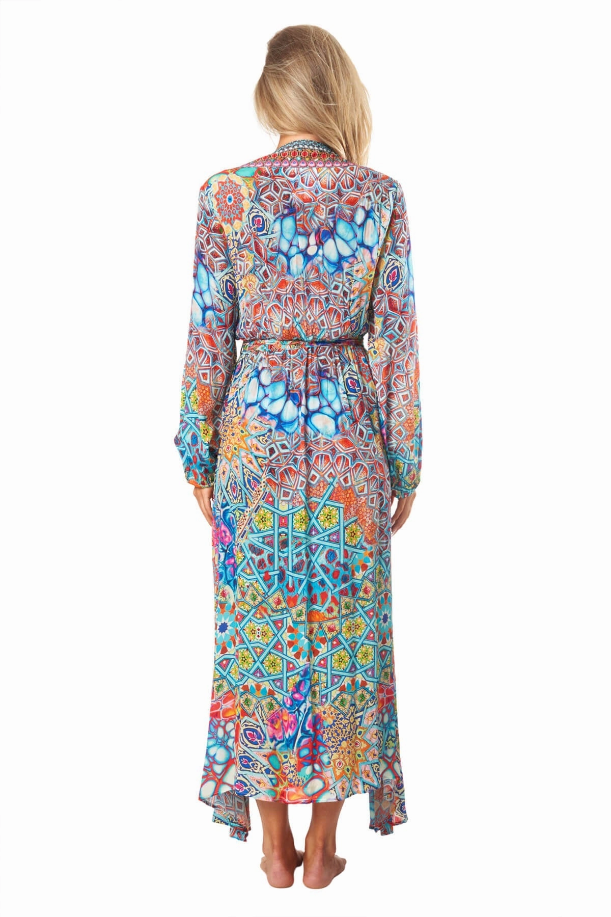 Savetta Wrap 2 Way Sleeve Maxi Dress
