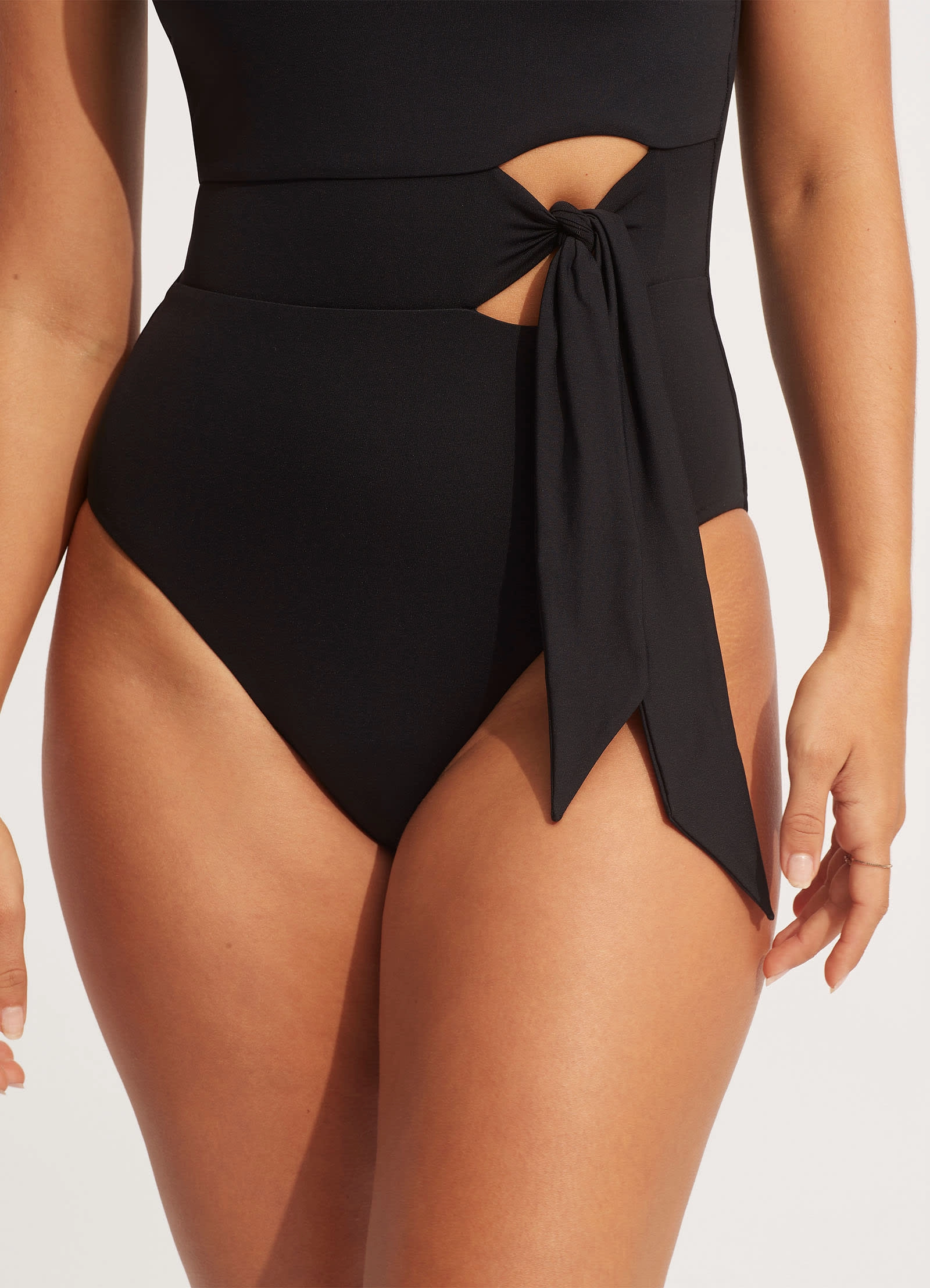 Seafolly Collective Tie Waist One Piece - Black