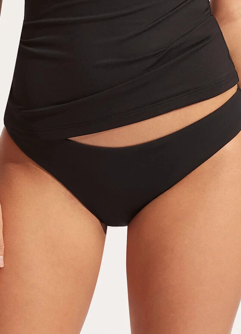 Seafolly Seafolly Collective Hipster Pant Underwear Women's 12 Black Beach ERK89