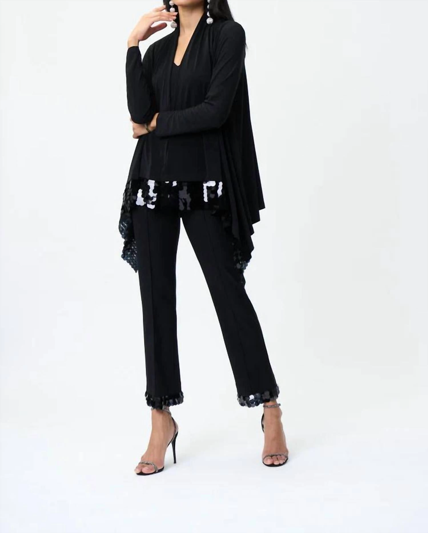 Sequin Cover Up In Black