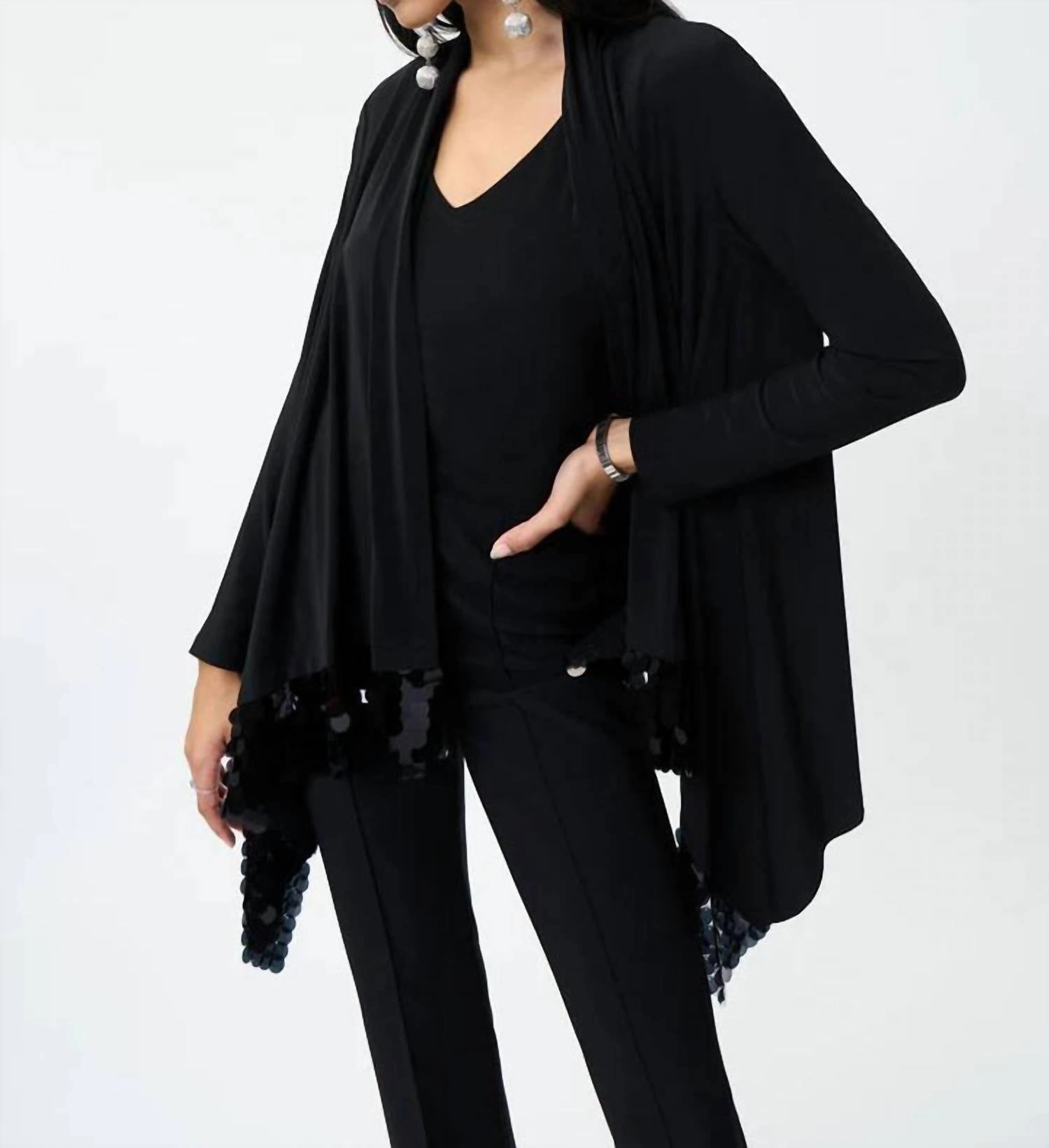 Sequin Cover Up In Black