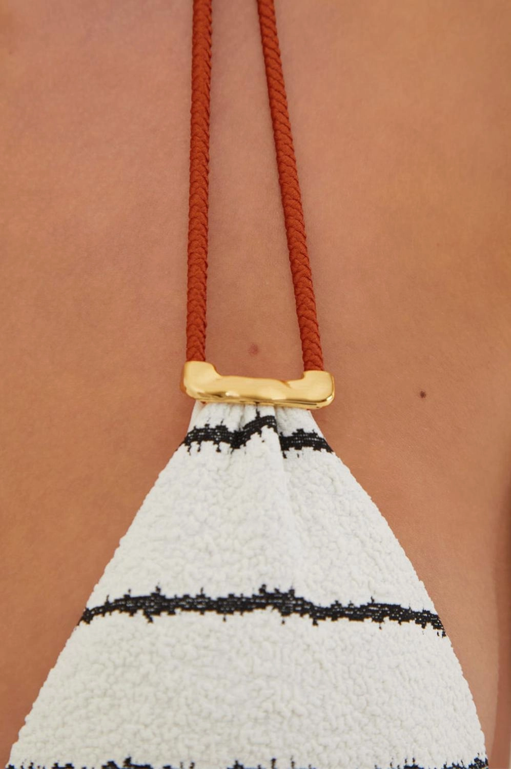 Serpentine Debbie Tri Bikini Top In White