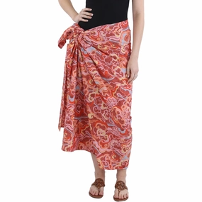 Serra Sarong Womens Printed Cotton Cover-Up