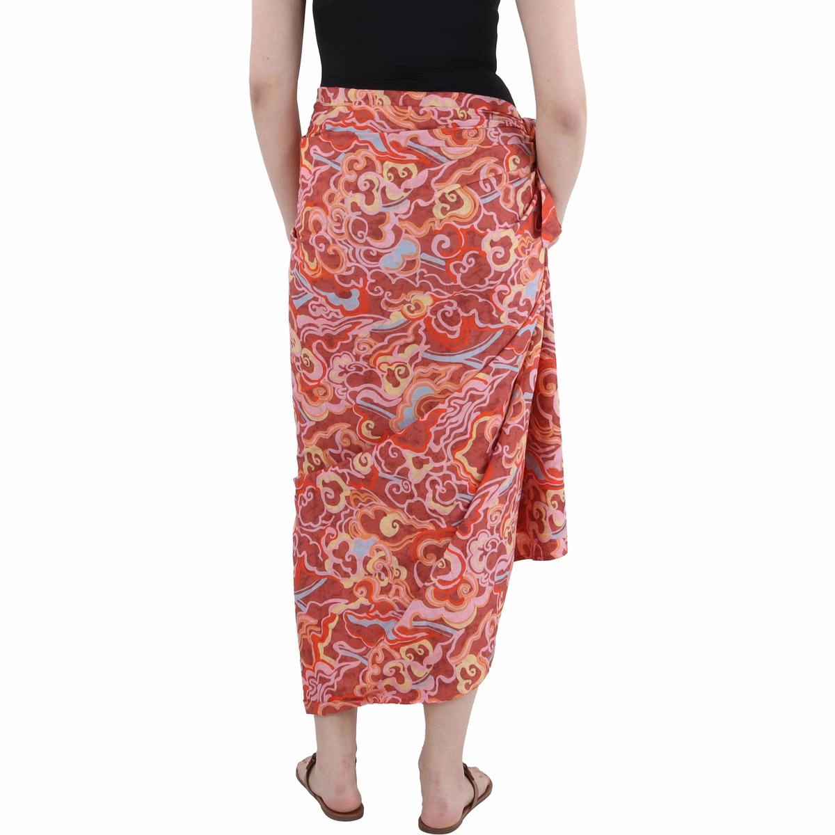 Serra Sarong Womens Printed Cotton Cover-Up