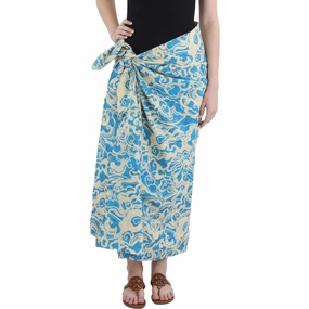 Serra Sarong Womens Printed Cotton Cover-Up