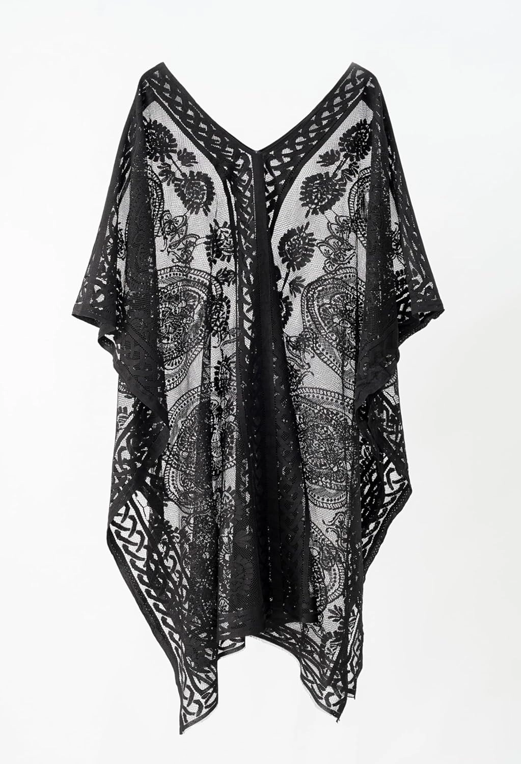 Sexy Elegant Lace Beach Cover Up for Women, Bathing Suit Cover Up, V-Neck Swimsuit Coverup for Poolside, Seaside and Party
