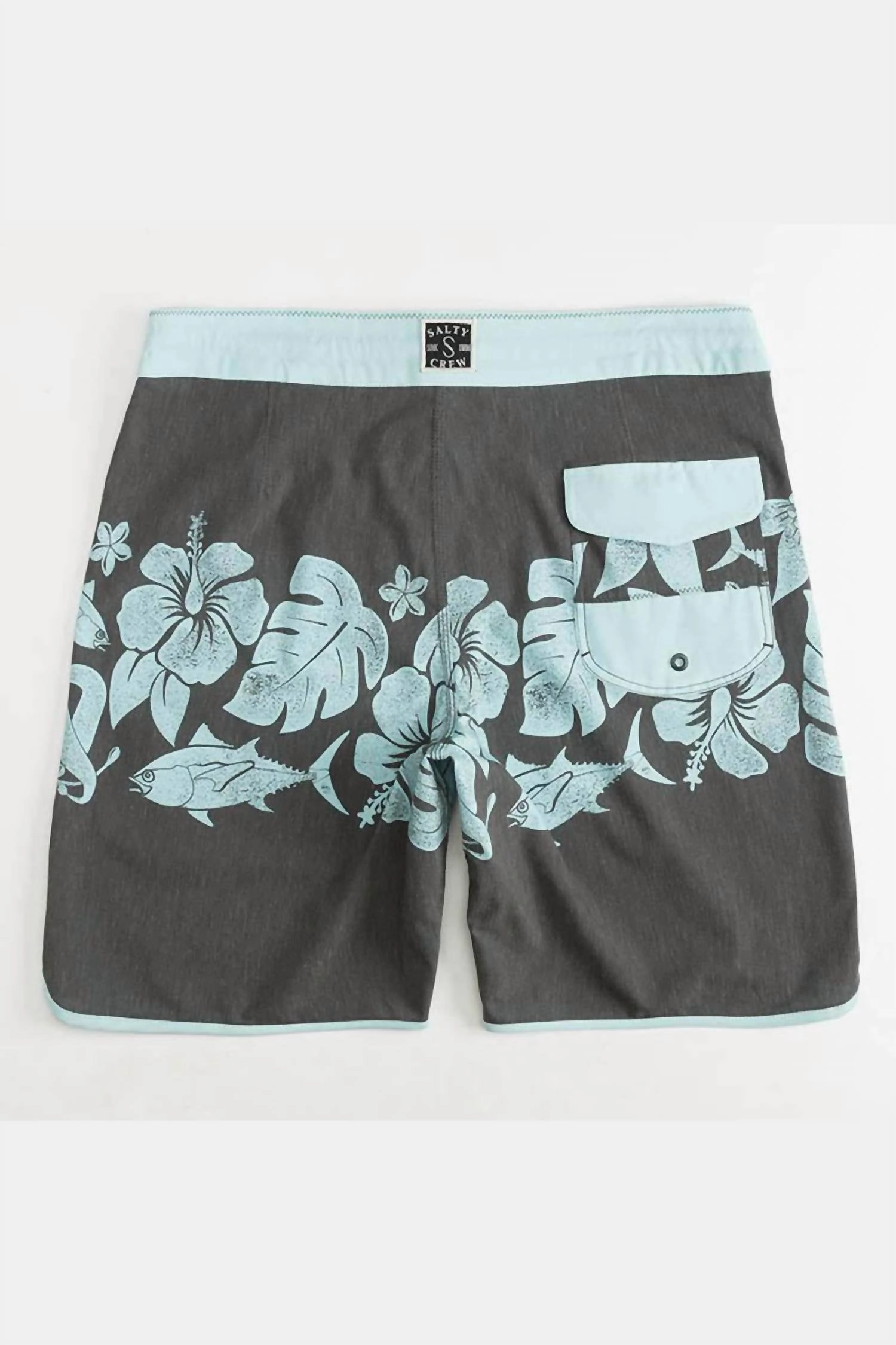 Shibi Boardies In Black And Light Bue