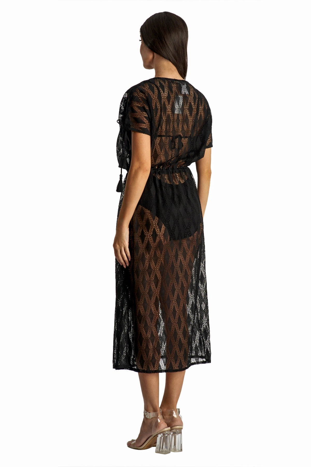 Sicilia V-Neck Tasseled Kimono Dress