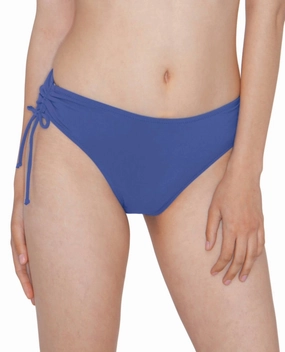 Side Tie Brief Bottom In Tutti Frutti Ocean Blue