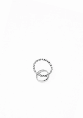 Silver Double Ring Charm