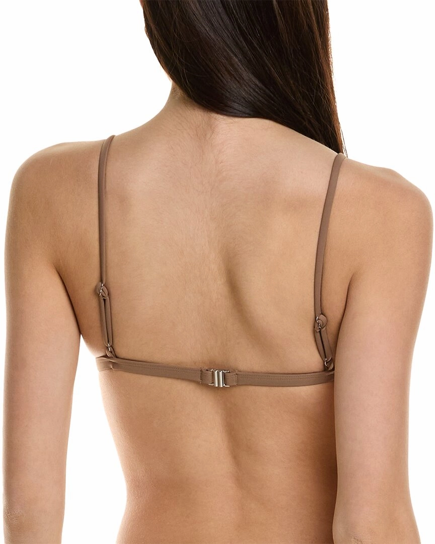 SIMKHAI Joelle Crystal Mesh Triangle Bikini Top