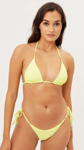 Sky Ribbed Bikini Top