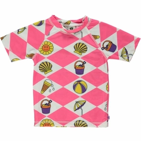 Smfolk Pink Summer Vacation Swim T-shirt