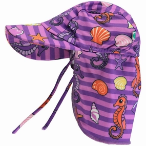 Smfolk Spring Pink UV50 Sun Hat With Seahorses