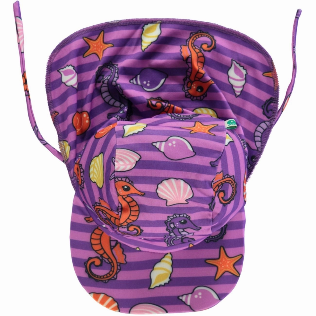 Smfolk Spring Pink UV50 Sun Hat With Seahorses