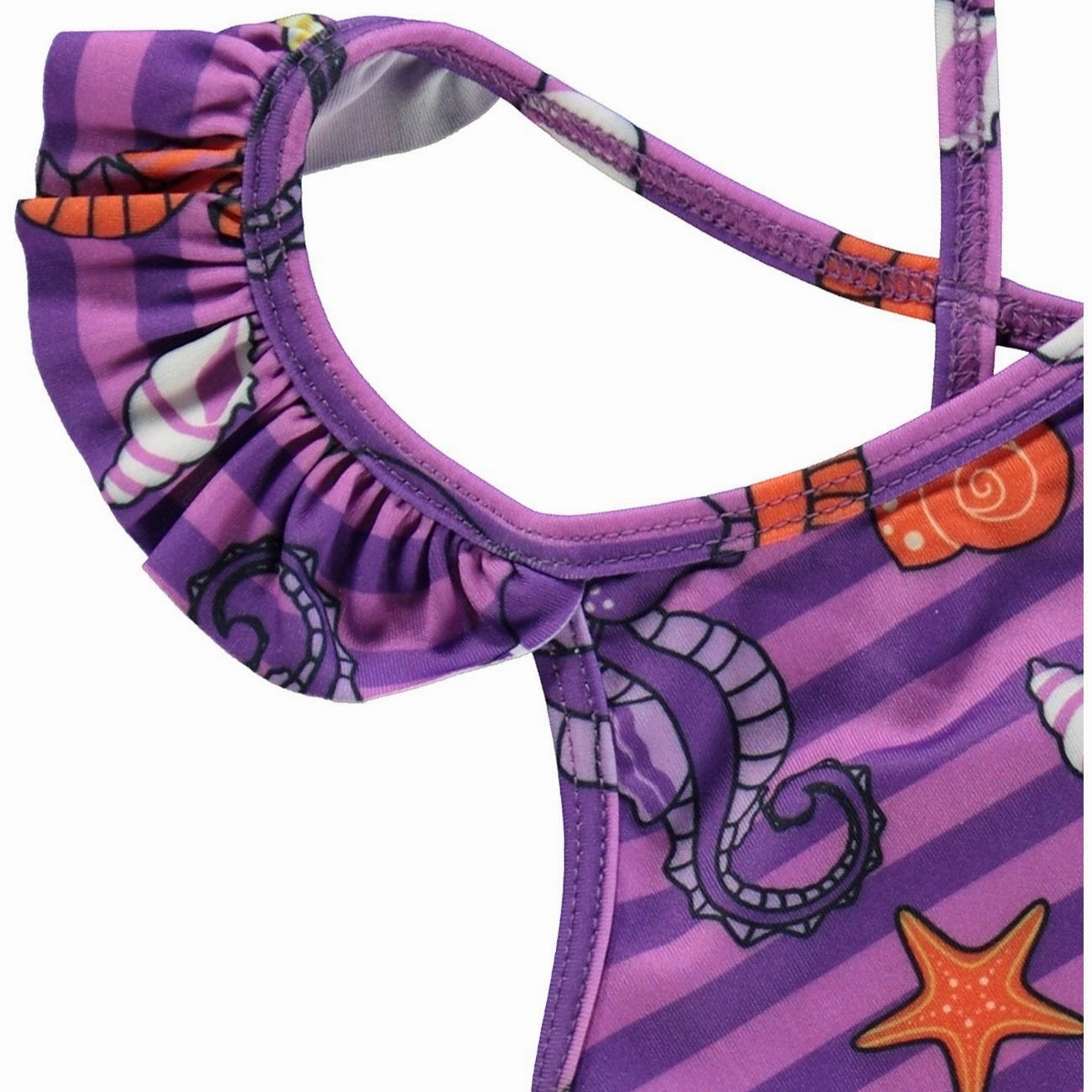 Smfolk Spring Pink UV50 Swimsuit With Seahorses