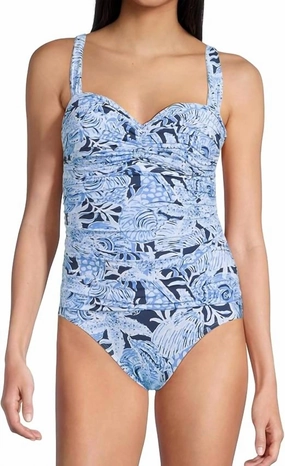 Solaria One Piece In Bonaire Blue Coastal Constellation