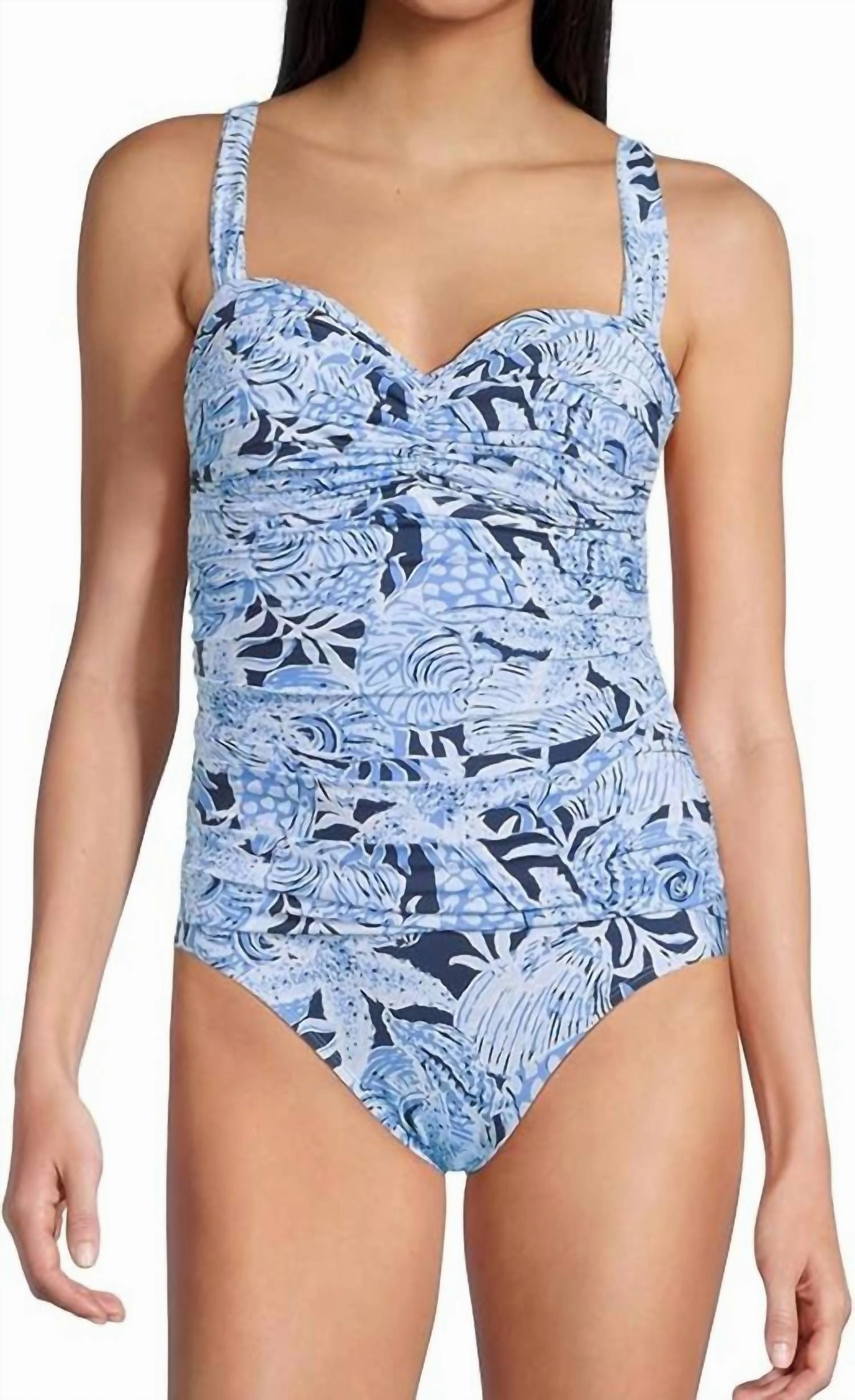 Solaria One Piece In Bonaire Blue Coastal Constellation
