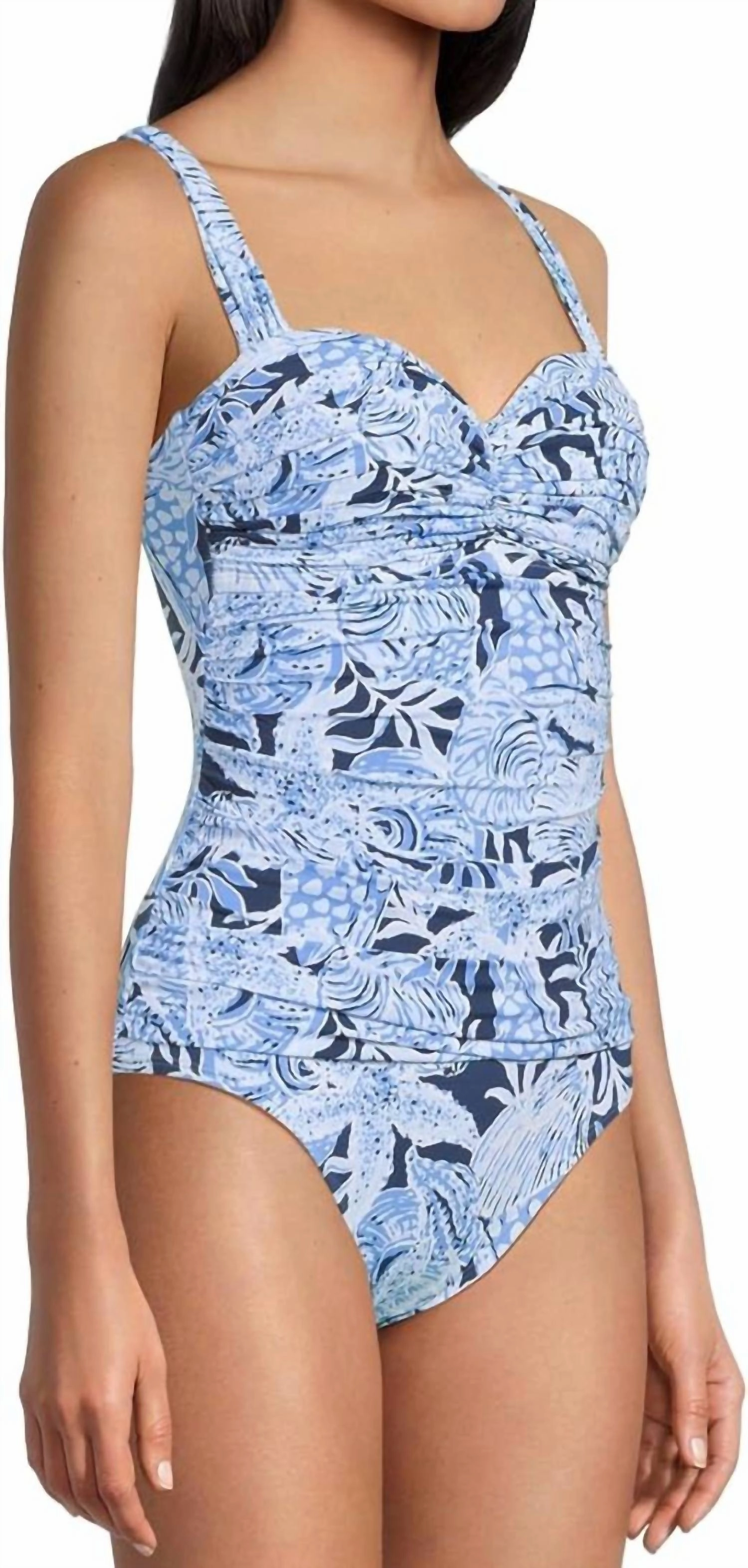 Solaria One Piece In Bonaire Blue Coastal Constellation