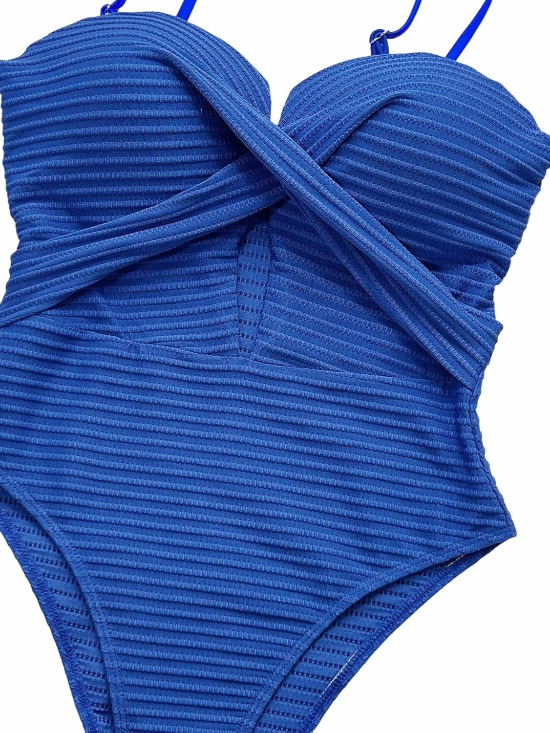 SOLY HUX Women's One Piece Swimsuit Push Up Wrap Front Cutout Bathing Suit Tummy Control Swimwear