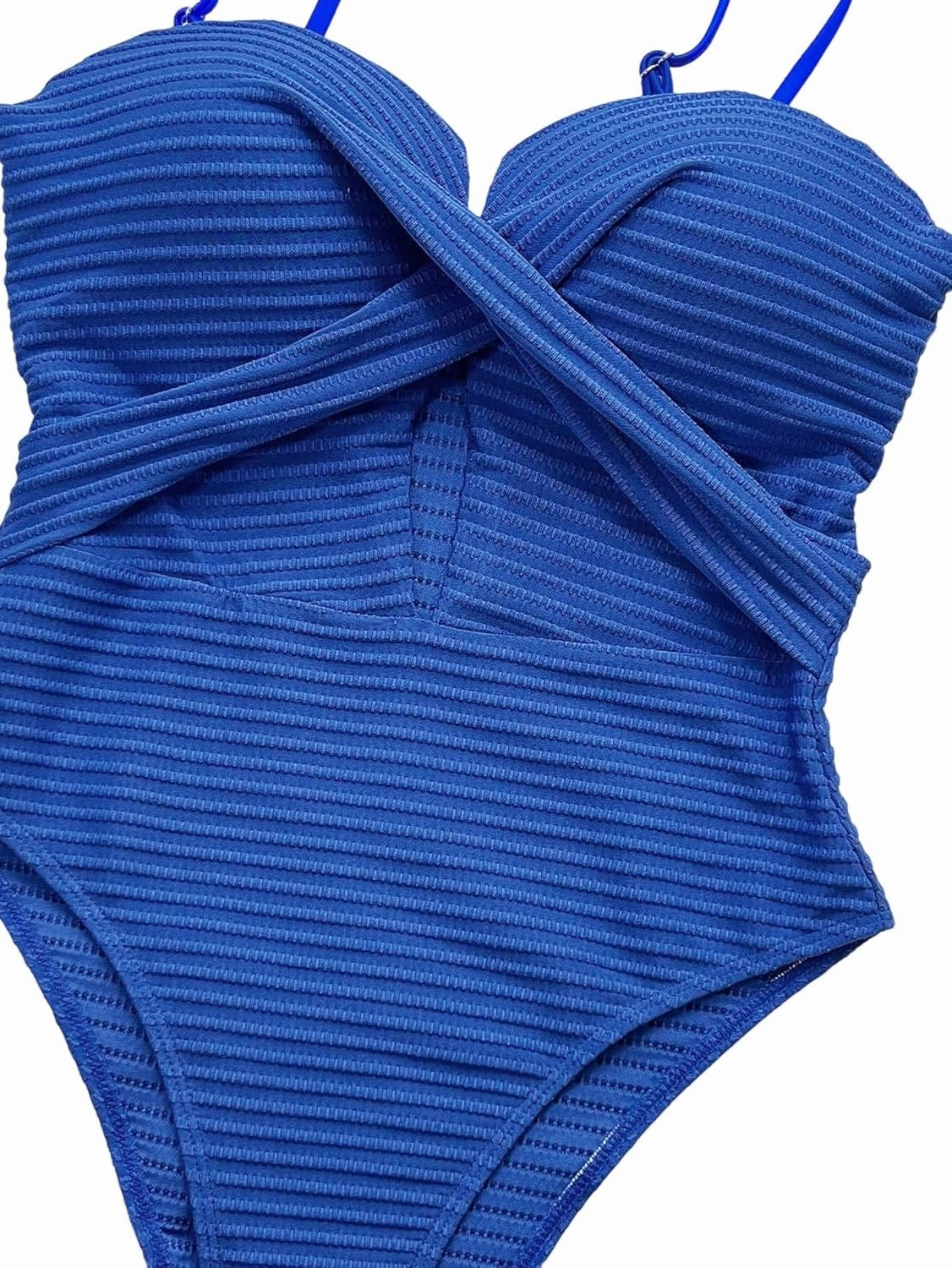 SOLY HUX Women's One Piece Swimsuit Push Up Wrap Front Cutout Bathing Suit Tummy Control Swimwear