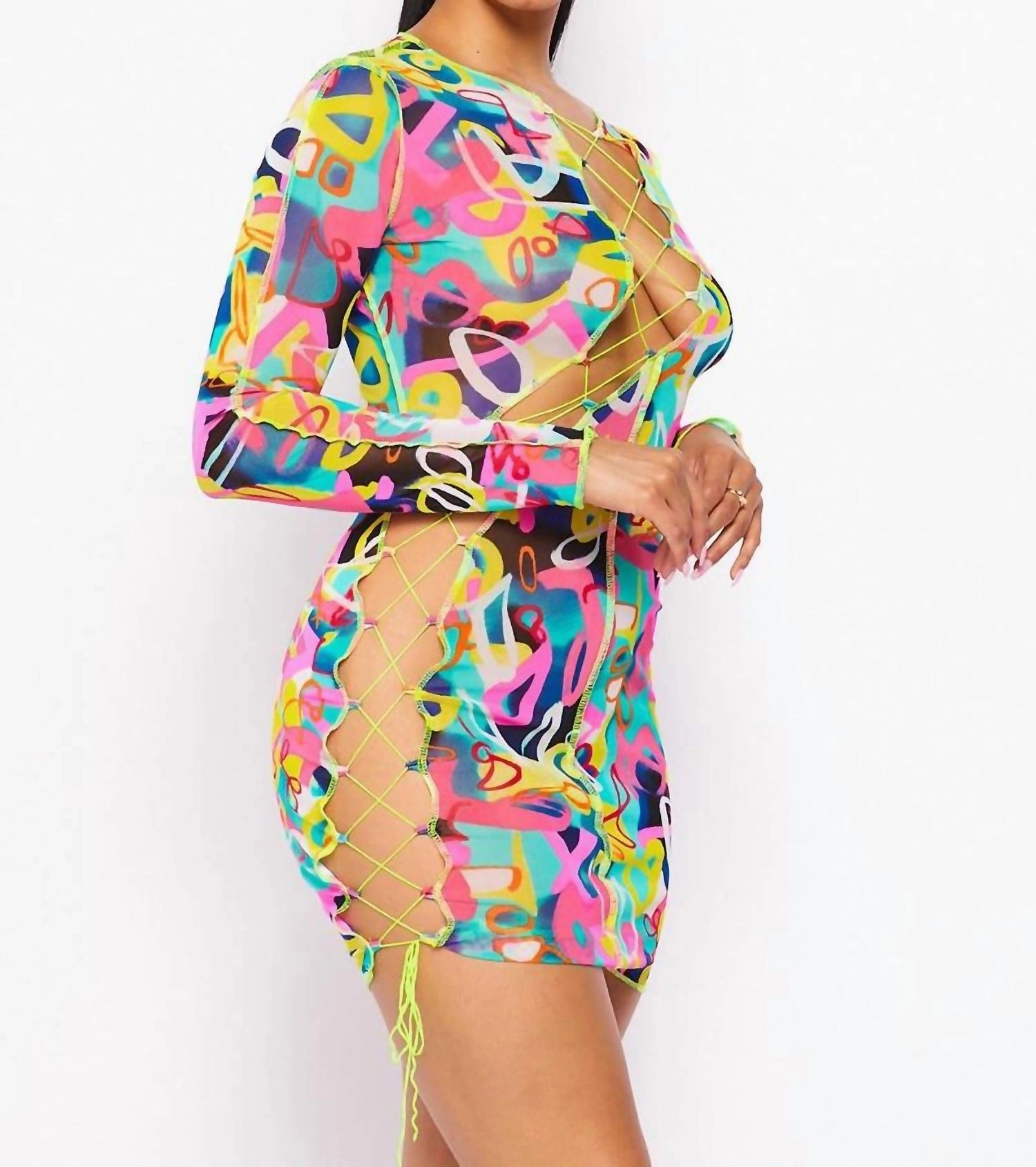 South Beach Nights Dress In Multicolor