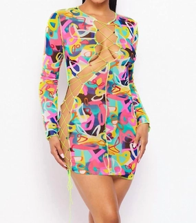 South Beach Nights Dress In Multicolor