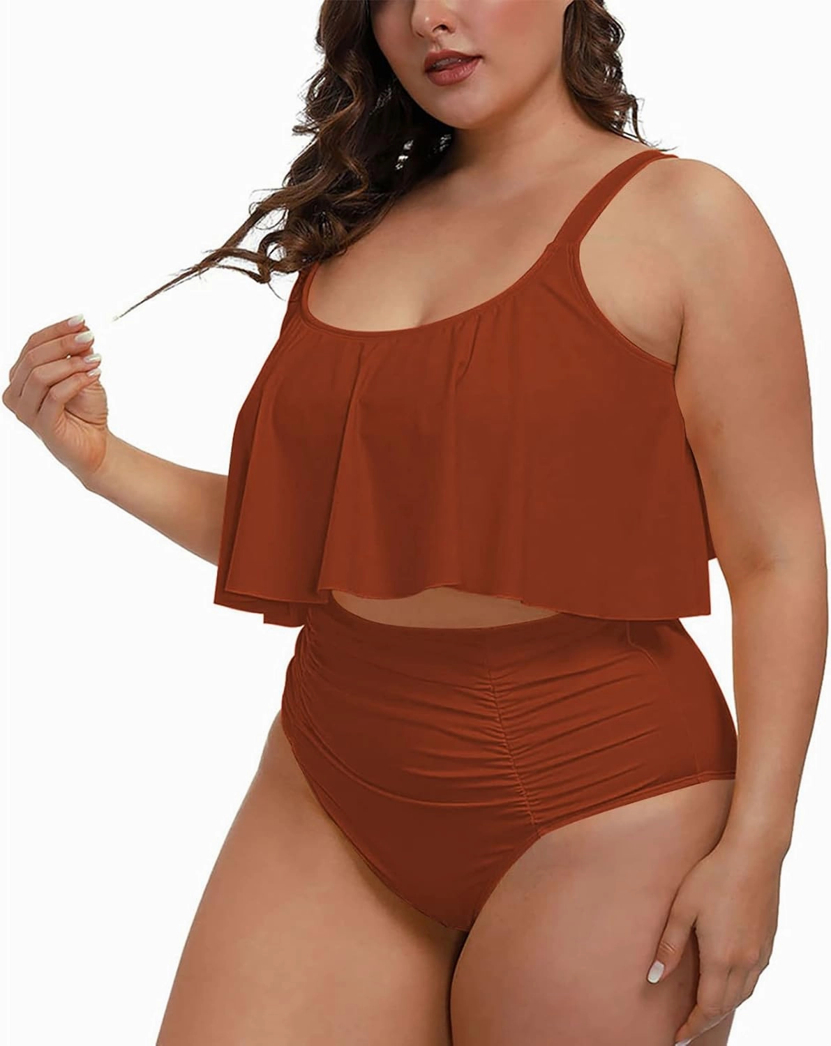 Sovoyontee Women's 2 Piece Plus Size High Waisted Swimsuit Bathing Suit
