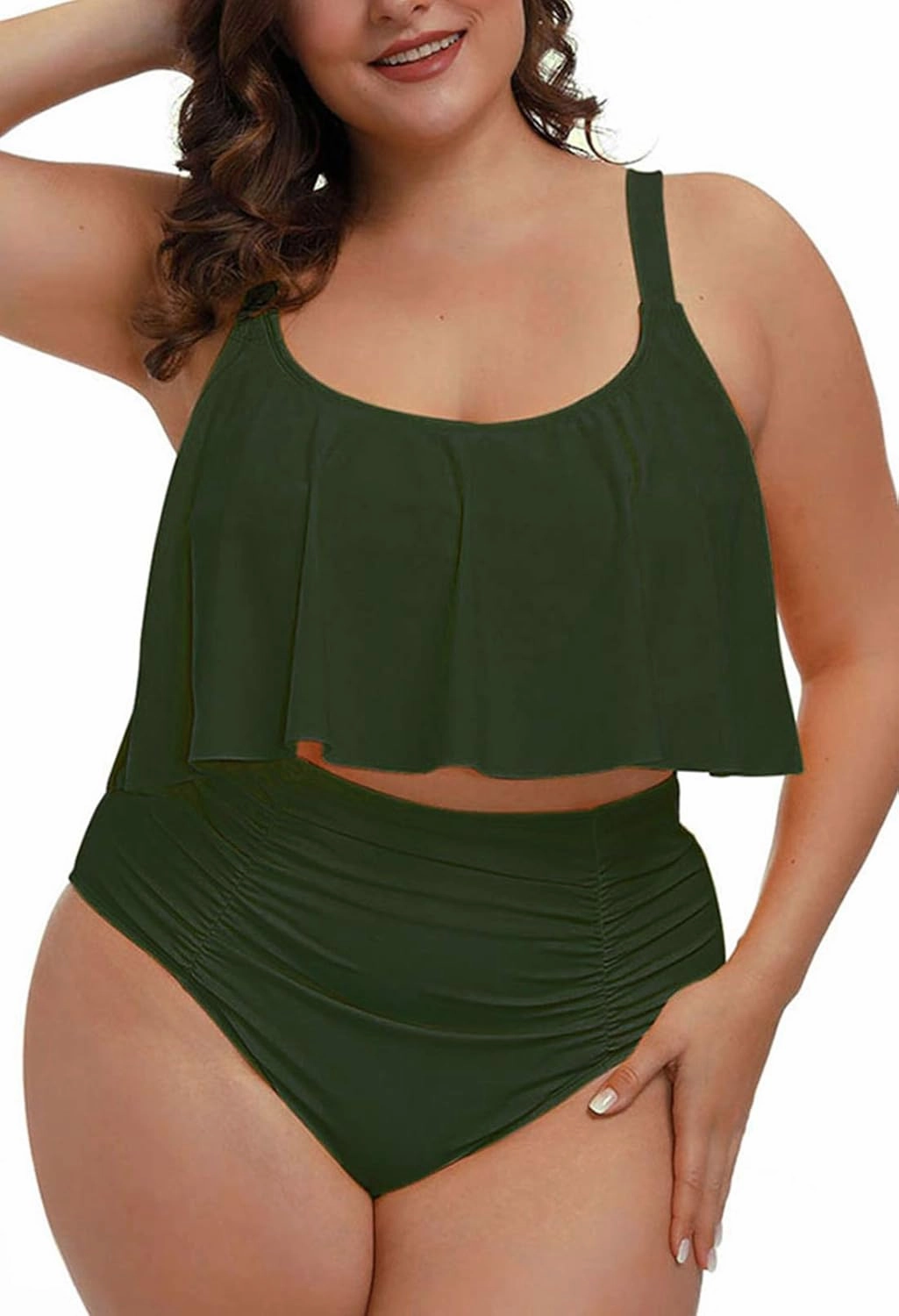 Sovoyontee Women's 2 Piece Plus Size High Waisted Swimsuit Bathing Suit