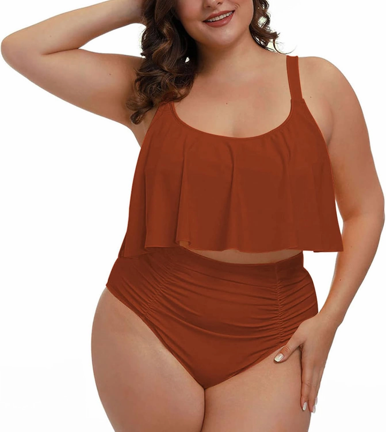 Sovoyontee Women's 2 Piece Plus Size High Waisted Swimsuit Bathing Suit