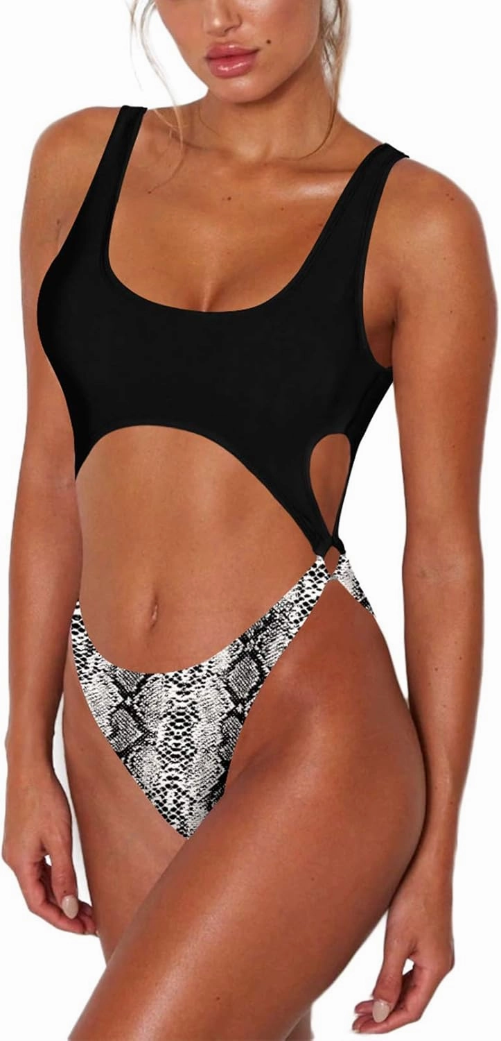 Sovoyontee Women's Sexy One Piece Swimsuits Cheeky Thong Bikini Bathing Suit